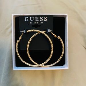 3/$15 Guess Gold Hoop Earrings- New